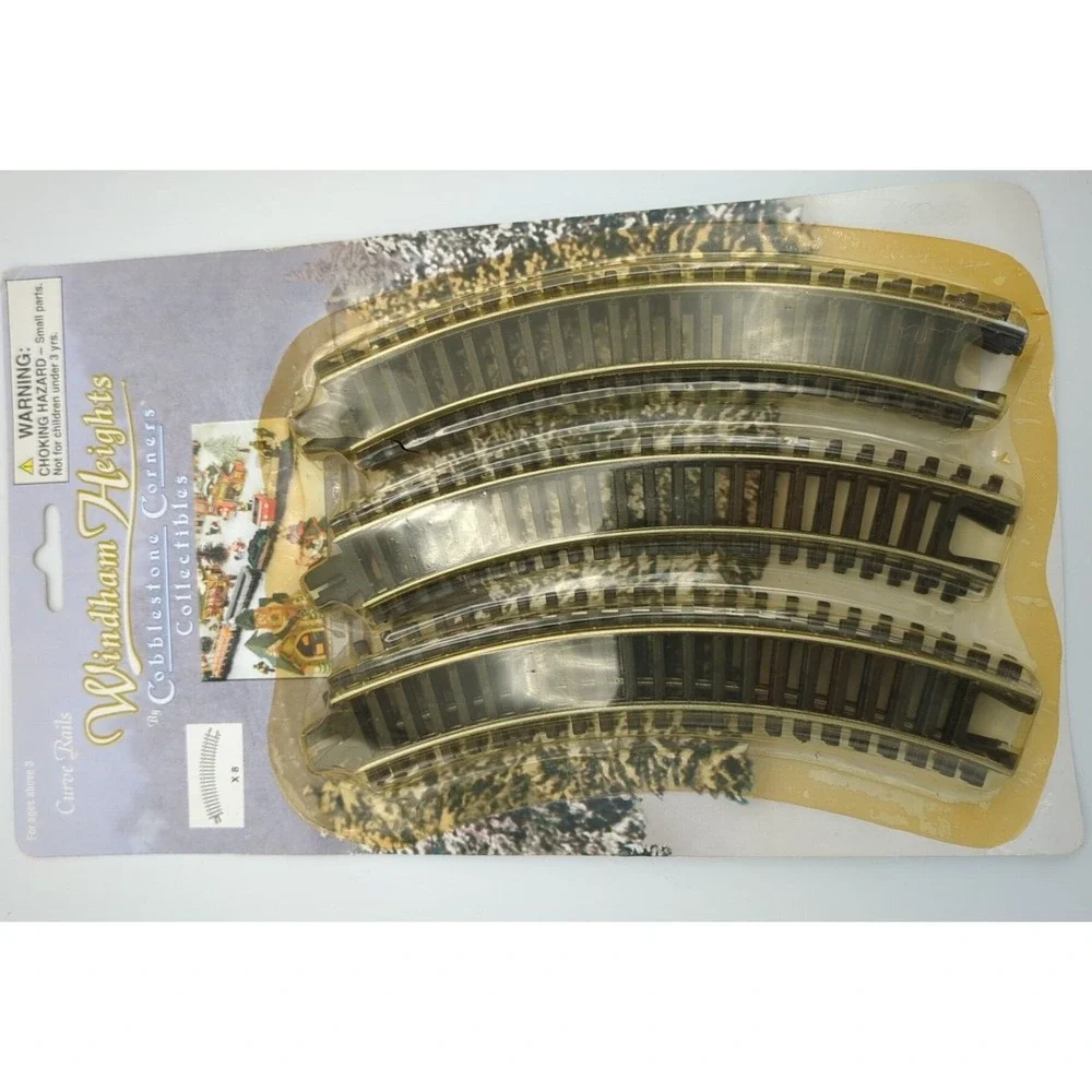 Cobblestone Corners Train Tracks Wyndam Heights 8 Curved & 8 Straight Rails Accy